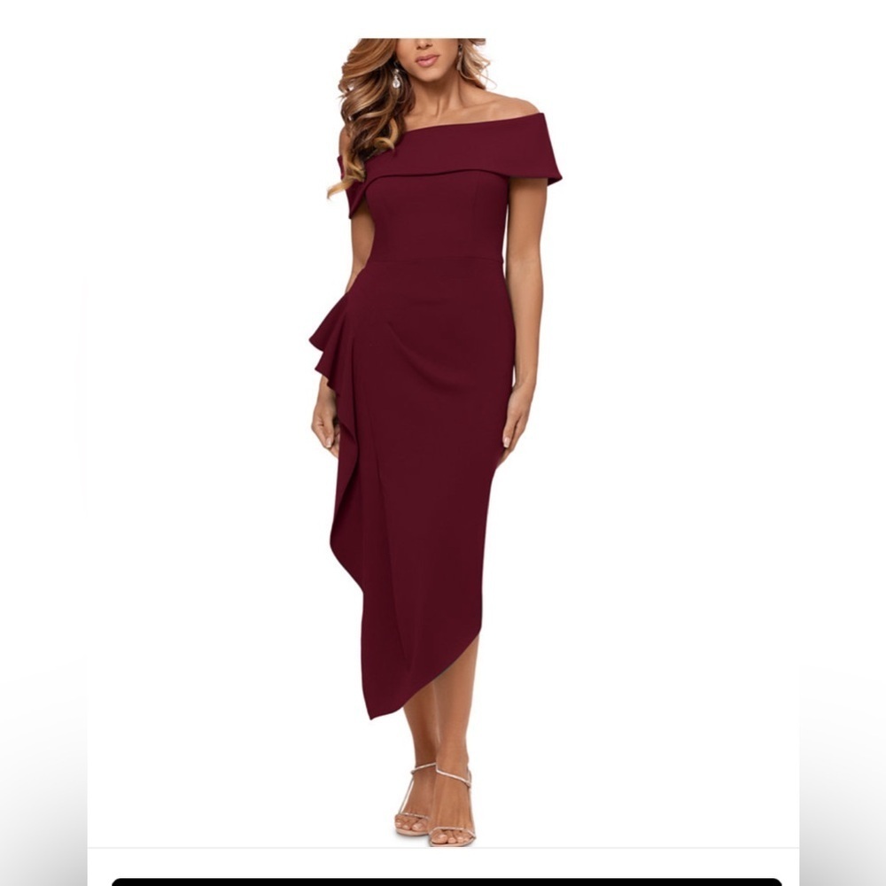 Off-The-Shoulder Ruffle Dress